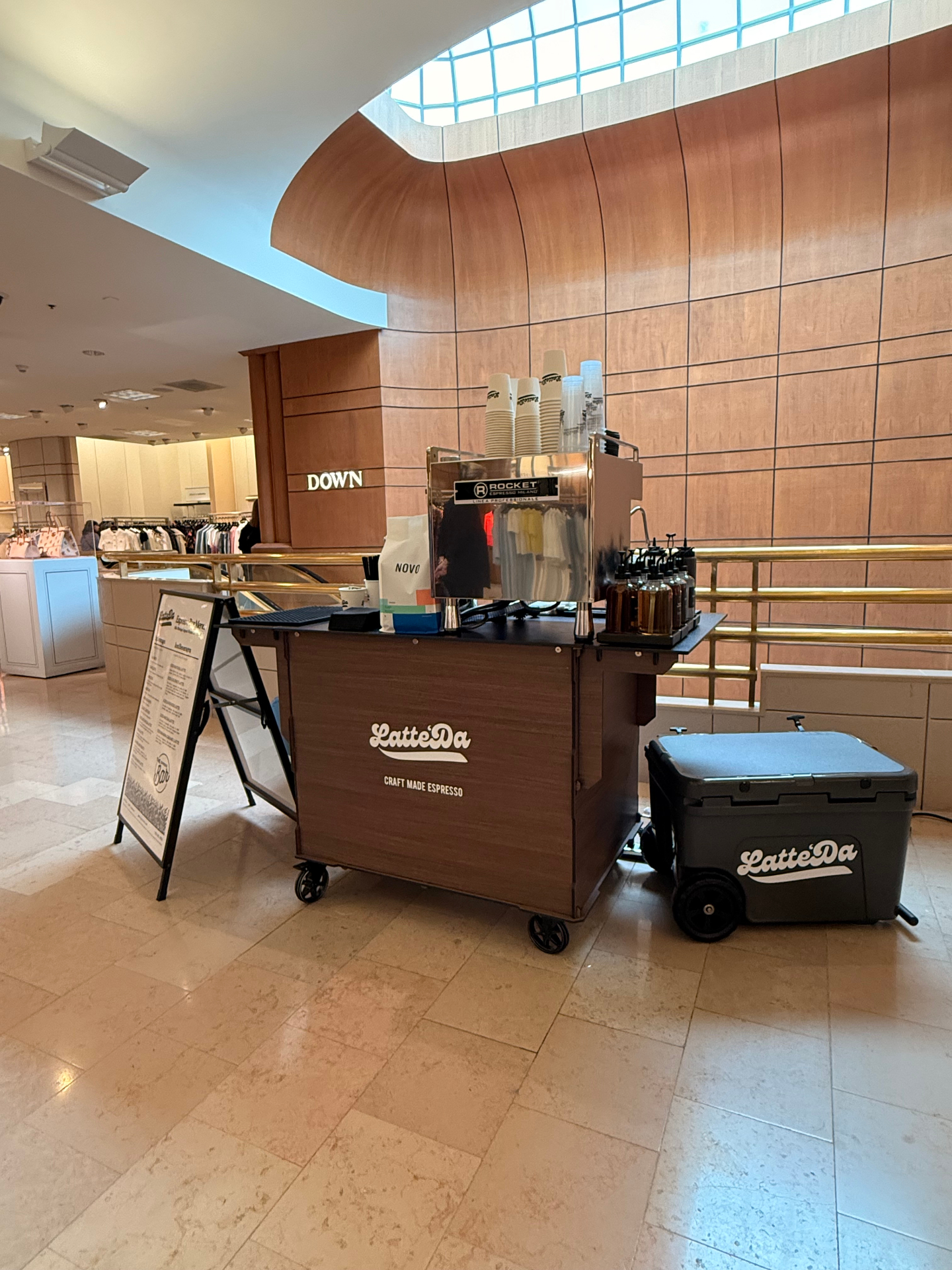 Latte'Da espresso bar catering at Neiman Marcus in Cherry Creek